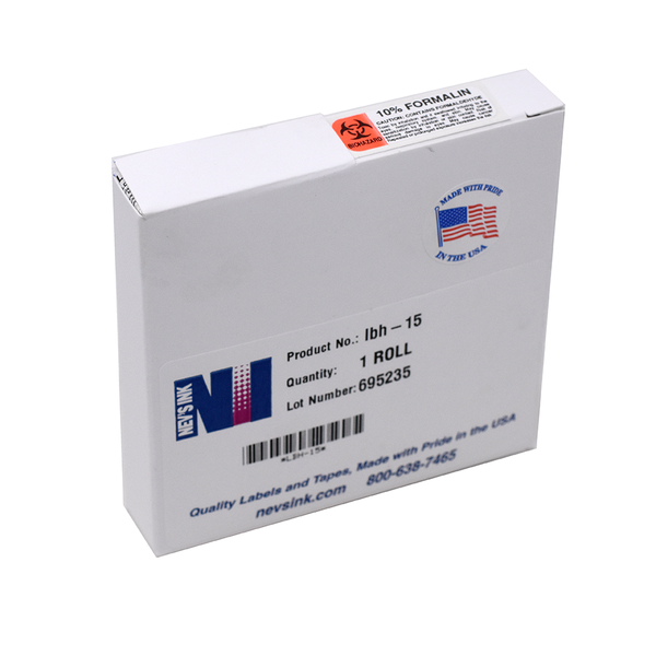 Nevs Label, Biohazard - 10% Formalin 1/2" x 1-1/2" LBH-15
